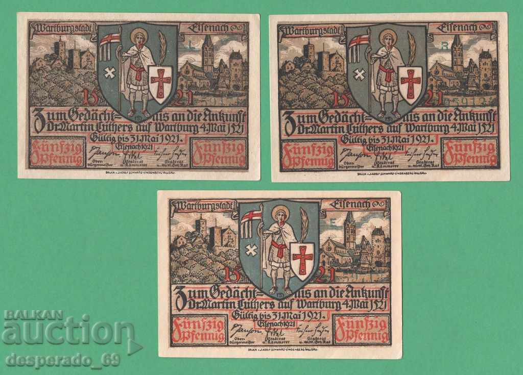 (¯` '• .¸NOTGELD (c. Eisenach) 1921 UNC -6 Banknote¸. •' ´¯) with price 18.00 BGN | € 9.20 (¯` '• .¸NOTGELD (c. Eisenach) 1921 UNC -6 Banknote¸. •' ´¯) with price 18.00 BGN | € 9.20