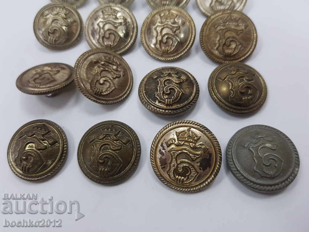 Bulgarian Royal Pilot Military Buttons 16pcs-Boris III with price 65.00 BGN | € 33.23 Bulgarian Royal Pilot Military Buttons 16pcs-Boris III with price 65.00 BGN | € 33.23
