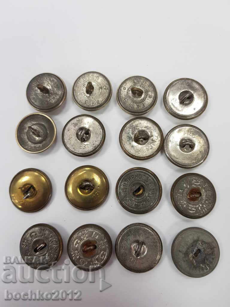 Delivery of Bulgarian Royal Pilot Military Buttons 16pcs-Boris III Delivery of Bulgarian Royal Pilot Military Buttons 16pcs-Boris III