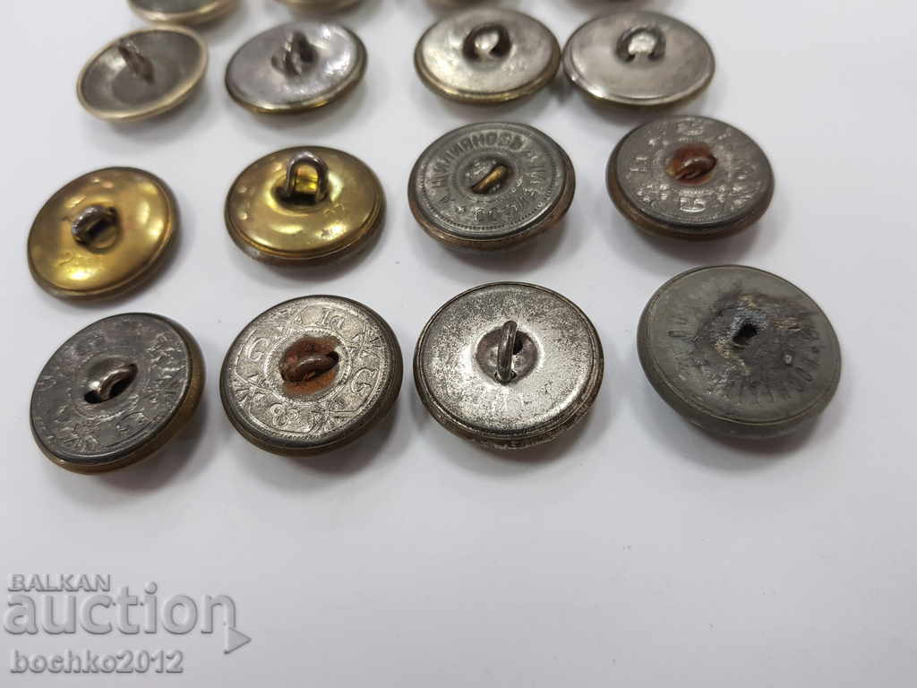 Bulgarian Royal Pilot Military Buttons 16pcs-Boris III - 5 Bulgarian Royal Pilot Military Buttons 16pcs-Boris III - 5