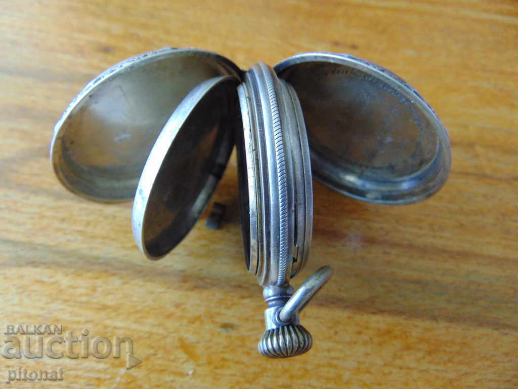 Auction Silver case with 1893 pocket watch lids Auction Silver case with 1893 pocket watch lids