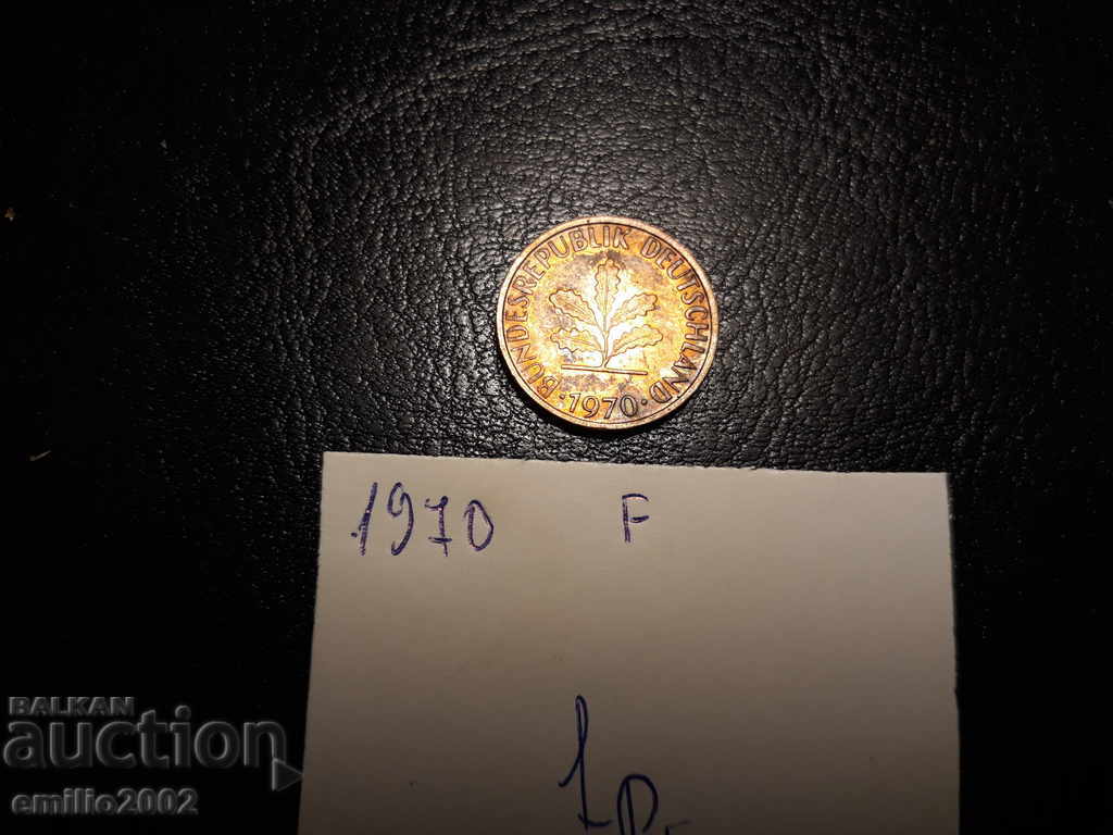 1 pfning 1970 F BDR - GFR - Germany with price 0.39 BGN | € 0.20 1 pfning 1970 F BDR - GFR - Germany with price 0.39 BGN | € 0.20