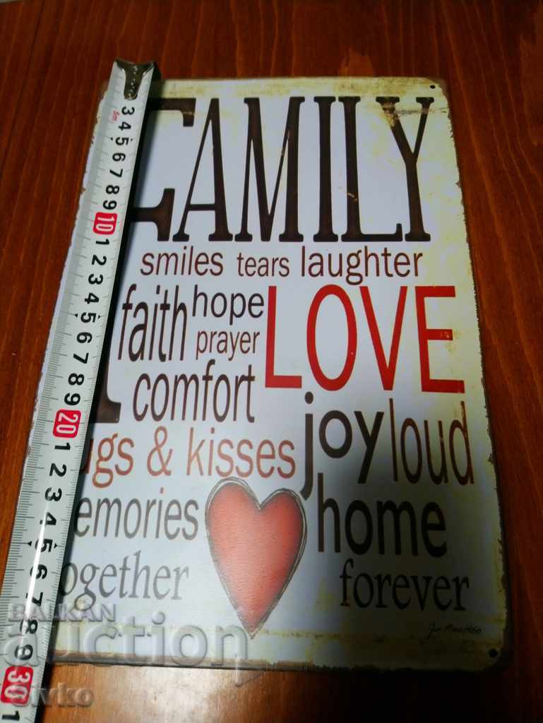 Plate metal family love wishes