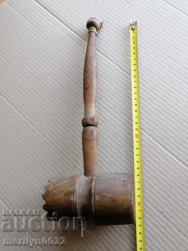 Παλιό μεγάλο ξύλινο σφυρί, εργαλείο, ξύλινο - 7 Παλιό μεγάλο ξύλινο σφυρί, εργαλείο, ξύλινο - 7