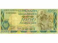Rwanda 1000 Francs 1981 P-17a gorilla