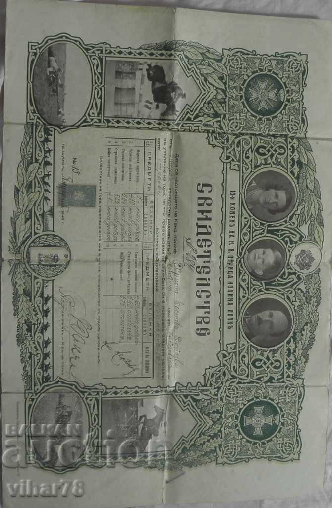 Delivery of CERTIFICATE