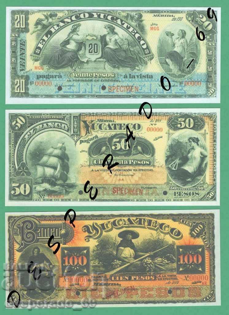 Delivery of (¯` '• .¸ (Reproduction) MEXICO (YUCATECO) UNC -8 Banknote