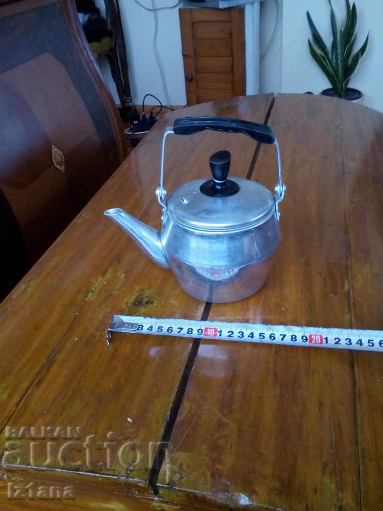 Old aluminum infusion kettle with price 30.00 BGN | € 15.34 Old aluminum infusion kettle with price 30.00 BGN | € 15.34