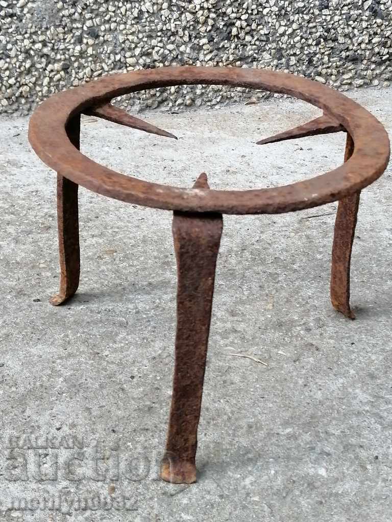 An antique wrought iron soot hearth grilled pyruvic wrought iron