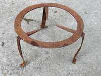 An antique wrought iron soot hearth grilled pyruvic wrought iron