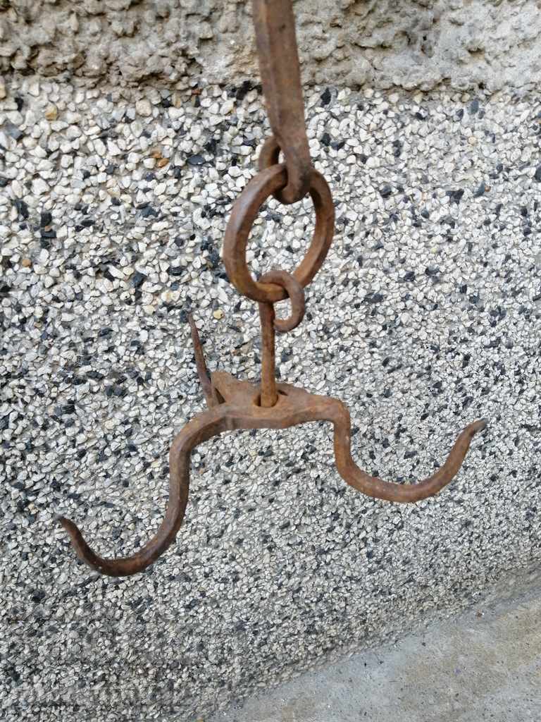 An antique forging hook, triple harness - 5 An antique forging hook, triple harness - 5