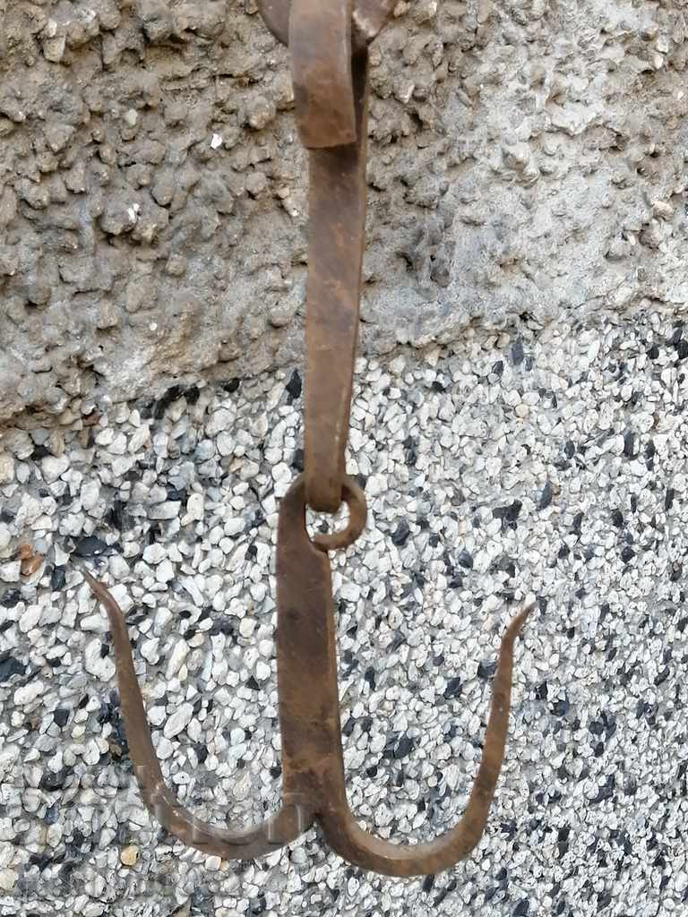 An old forged scraping hook, double twin with price 43.00 BGN | € 21.99 An old forged scraping hook, double twin with price 43.00 BGN | € 21.99