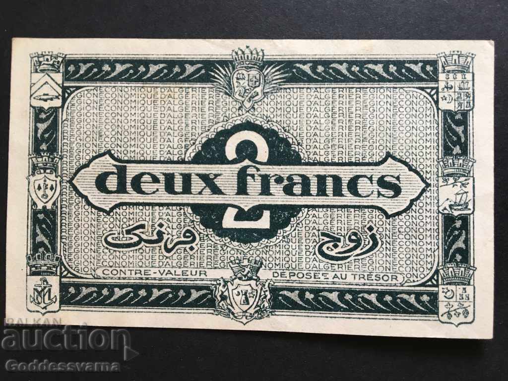 Δημοπρασία Αλγερία 2 Φράγκα 1944 Οικονομική Περιοχή Επιλογή 102 Αναφ. 1480 Δημοπρασία Αλγερία 2 Φράγκα 1944 Οικονομική Περιοχή Επιλογή 102 Αναφ. 1480