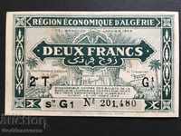 Algeria 2 Franci 1944 Regiune Economică Pick 102 Ref 1480