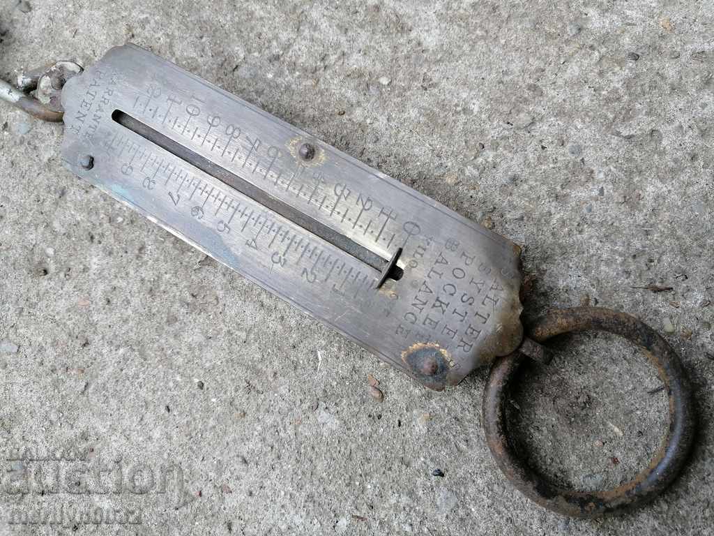 An old pocket scales with a tapas scales, scales, palanca - 6 An old pocket scales with a tapas scales, scales, palanca - 6
