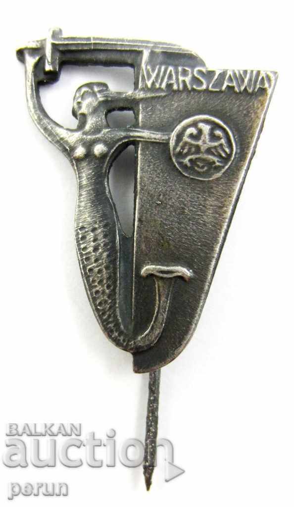 Auction OLD COAT BADGE - WARSAW - COAT OF ARMS - HERALDY - EMBLEM - Auction OLD COAT BADGE - WARSAW - COAT OF ARMS - HERALDY - EMBLEM -