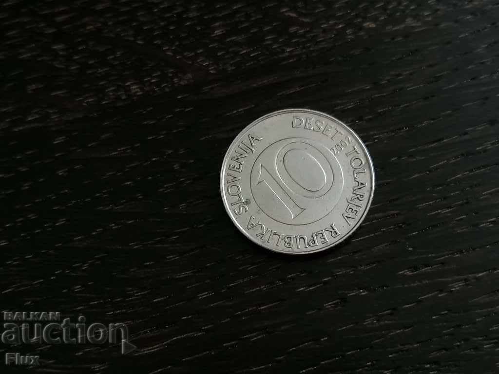Mонета - Словения - 10 толара | 2002г.