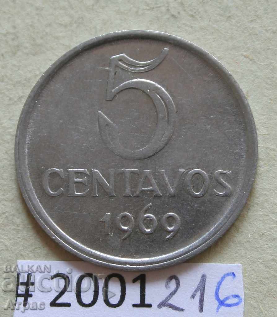 5 centavos 1969 Brazil