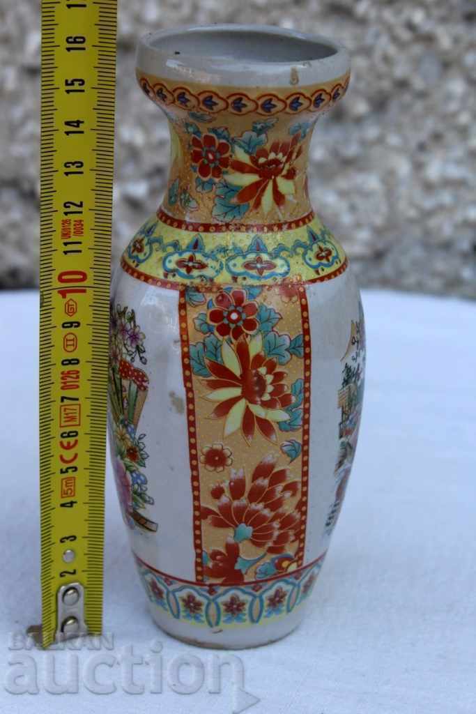 OLD CERAMIC VASE VASE JAPANESE CHINESE MOTIVES with price 9.00 BGN | € 4.60 OLD CERAMIC VASE VASE JAPANESE CHINESE MOTIVES with price 9.00 BGN | € 4.60