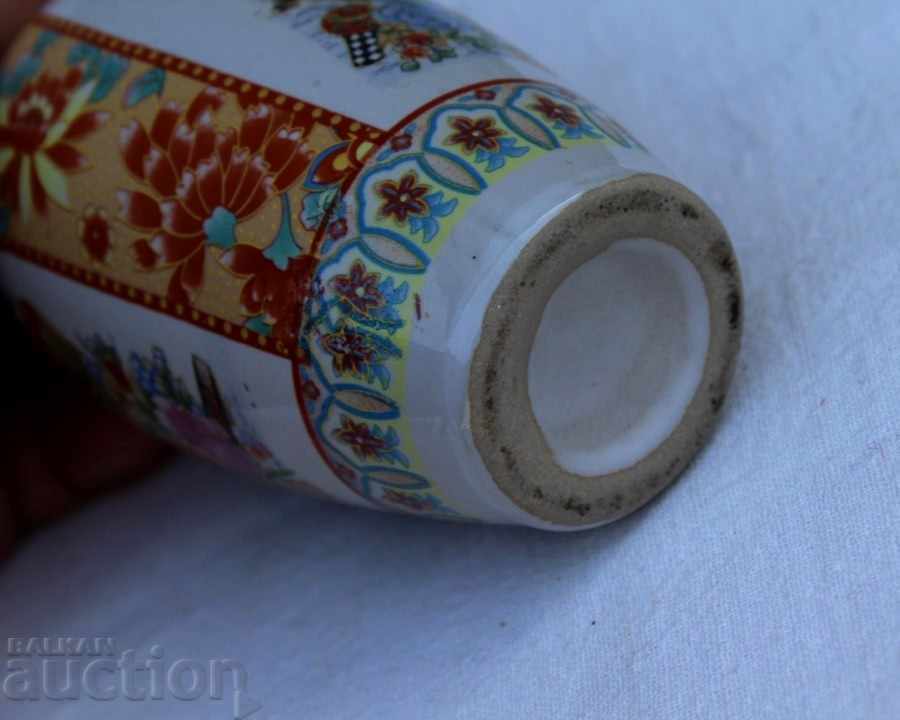 OLD CERAMIC VASE VASE JAPANESE CHINESE MOTIVES - 6 OLD CERAMIC VASE VASE JAPANESE CHINESE MOTIVES - 6