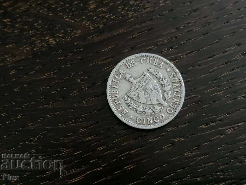 Coin - Cuba - 5 cents 1963 with price 1.30 BGN | € 0.66 Coin - Cuba - 5 cents 1963 with price 1.30 BGN | € 0.66