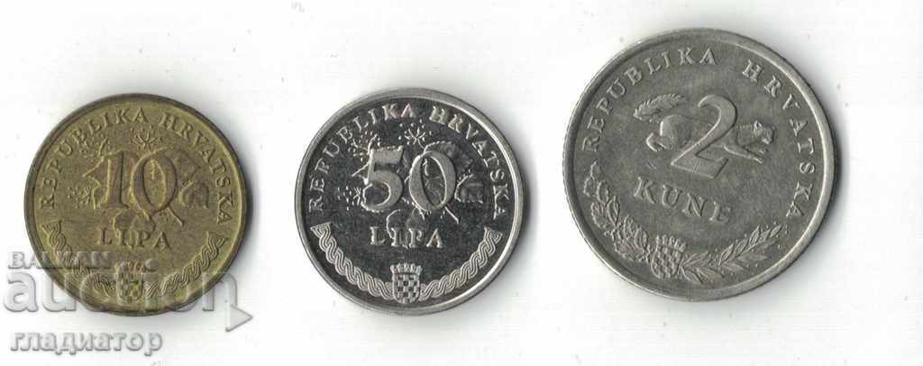 Πολλά Κροατία - 3 κέρματα από την Κροατία