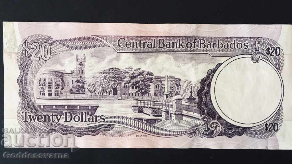 Barbados 20 Dollars 1973 Pick 34a Ref 4037 with price 65.00 BGN | € 33.23 Barbados 20 Dollars 1973 Pick 34a Ref 4037 with price 65.00 BGN | € 33.23