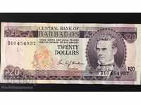 Barbados 20 Dollars 1973 Pick 34a Ref 4037