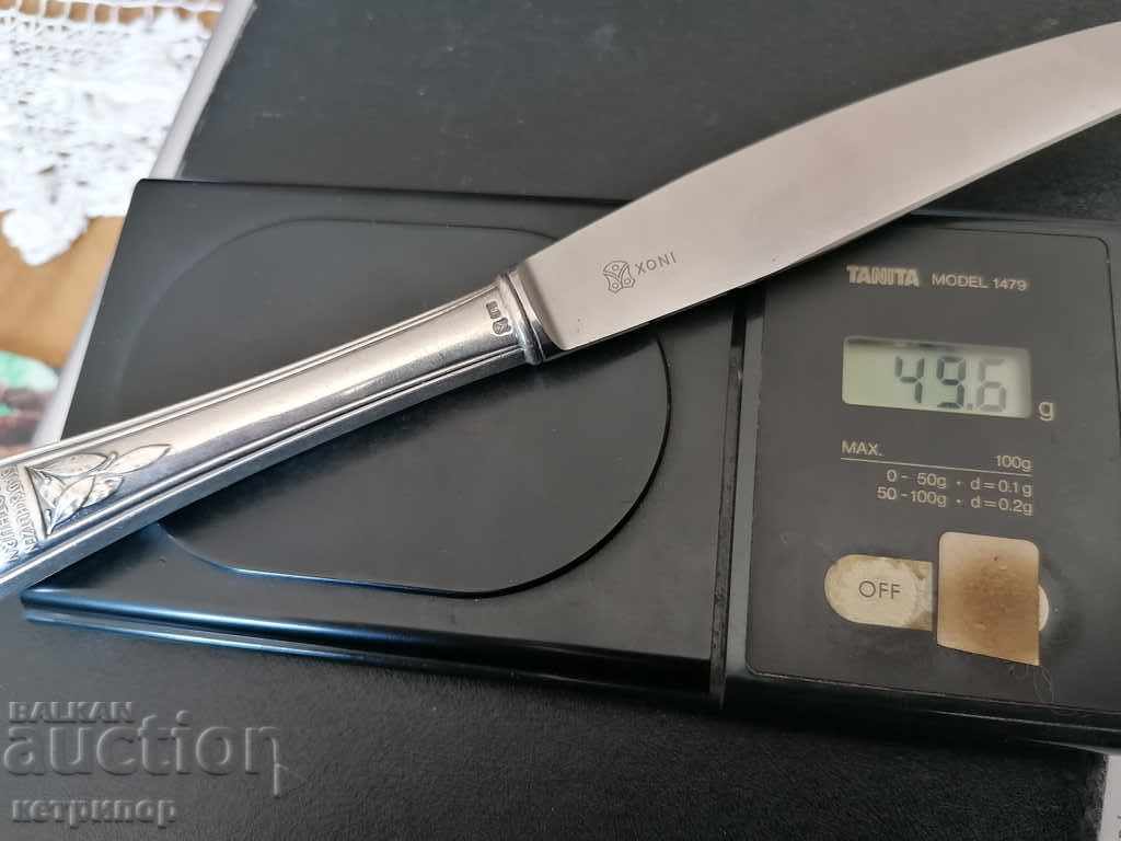 2 knives silver handles marked - 7 2 knives silver handles marked - 7