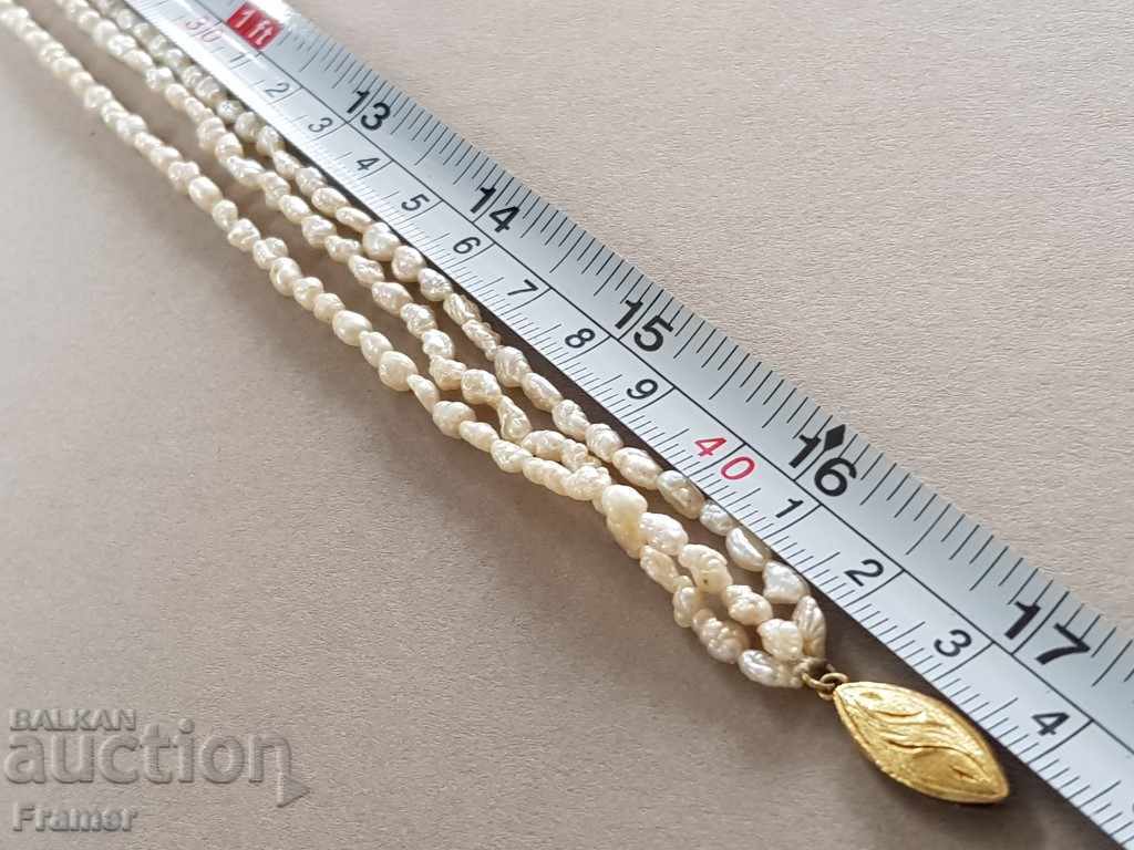 OLD NECKLACE RIVER PEARL PERFECTLY SAVED SILVER GOLD - 7 OLD NECKLACE RIVER PEARL PERFECTLY SAVED SILVER GOLD - 7