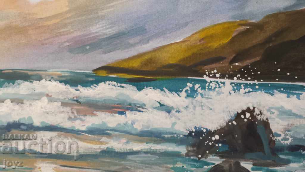 Auction SEASCAPE PAINTING mixed media / L.KATSAROV Auction SEASCAPE PAINTING mixed media / L.KATSAROV