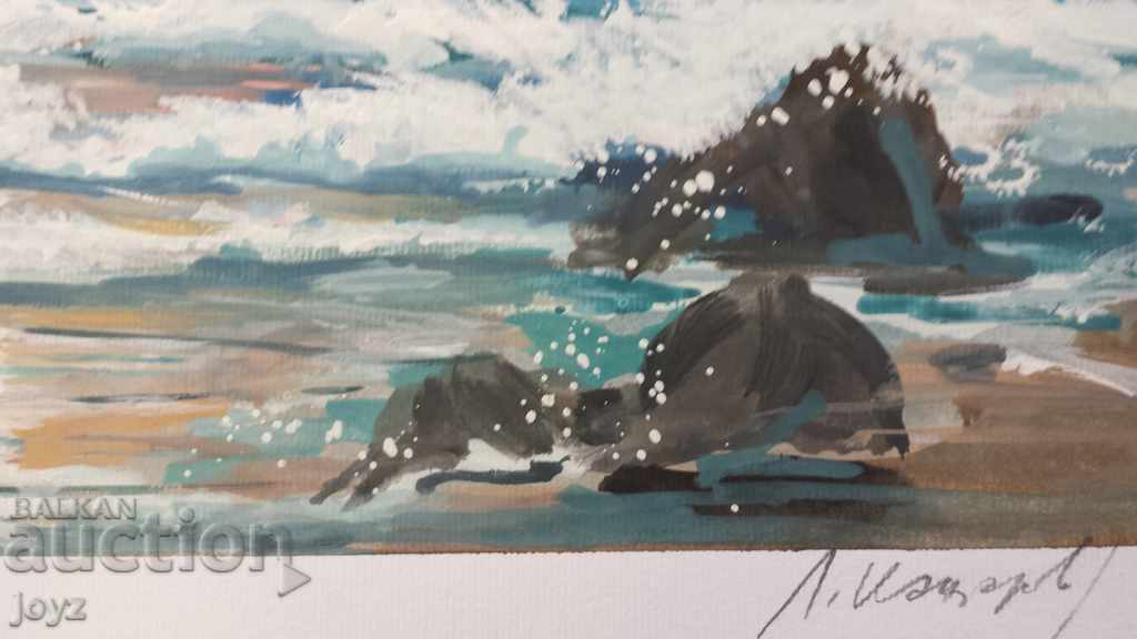 Delivery of SEASCAPE PAINTING mixed media / L.KATSAROV Delivery of SEASCAPE PAINTING mixed media / L.KATSAROV