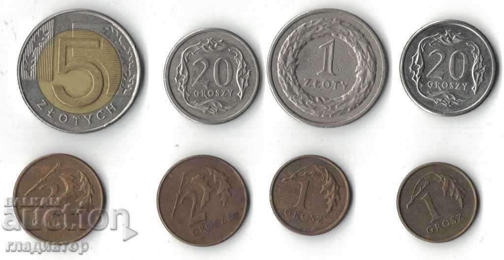 Лот полски монети - 8 броя - Полша