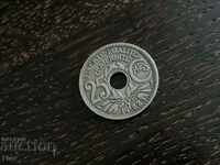 Monedă - Franța - 25 centimes | 1922