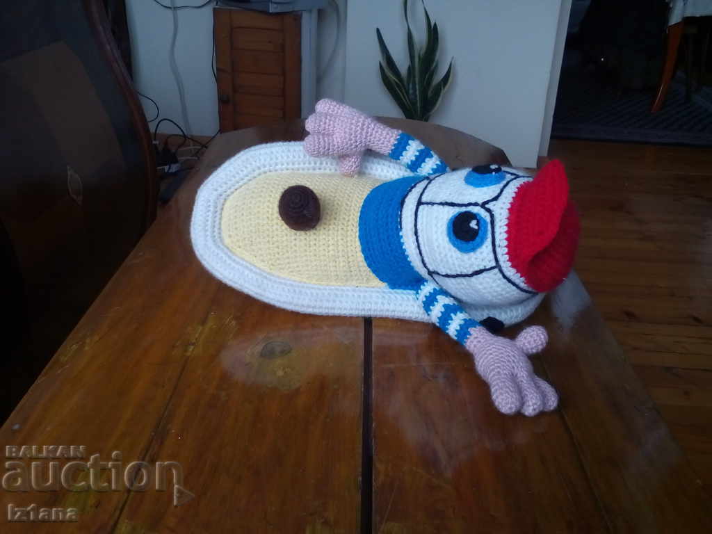 Păpușă veche tricotată, jucărie - 6