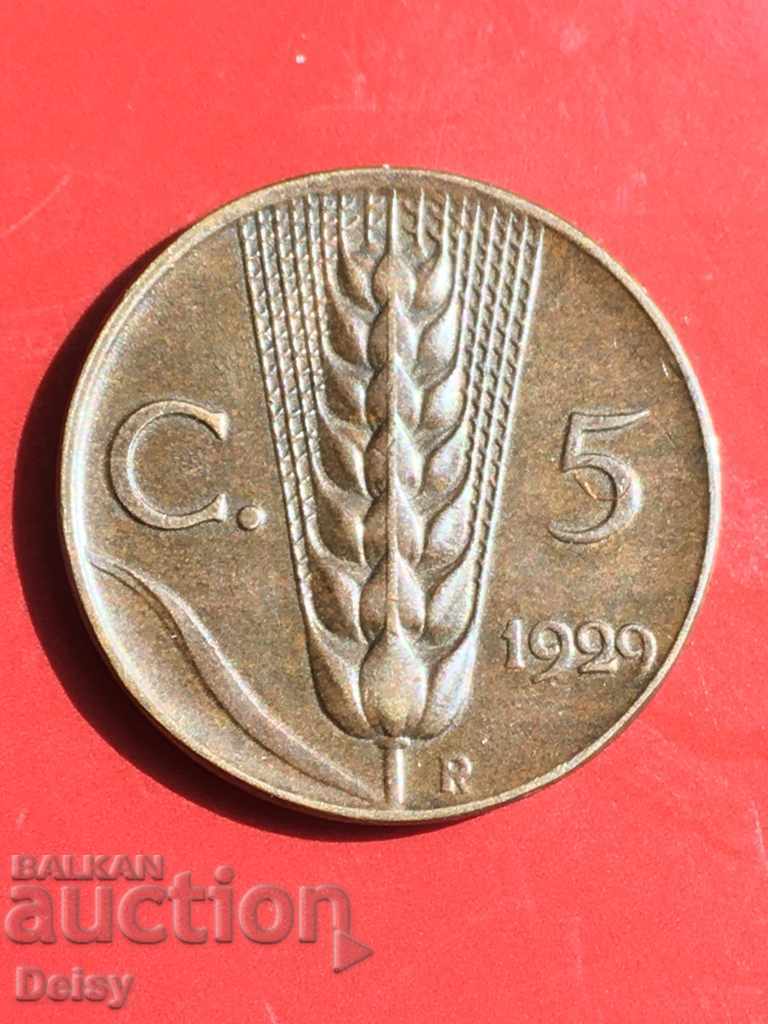 Italia 5 centisimi 1929