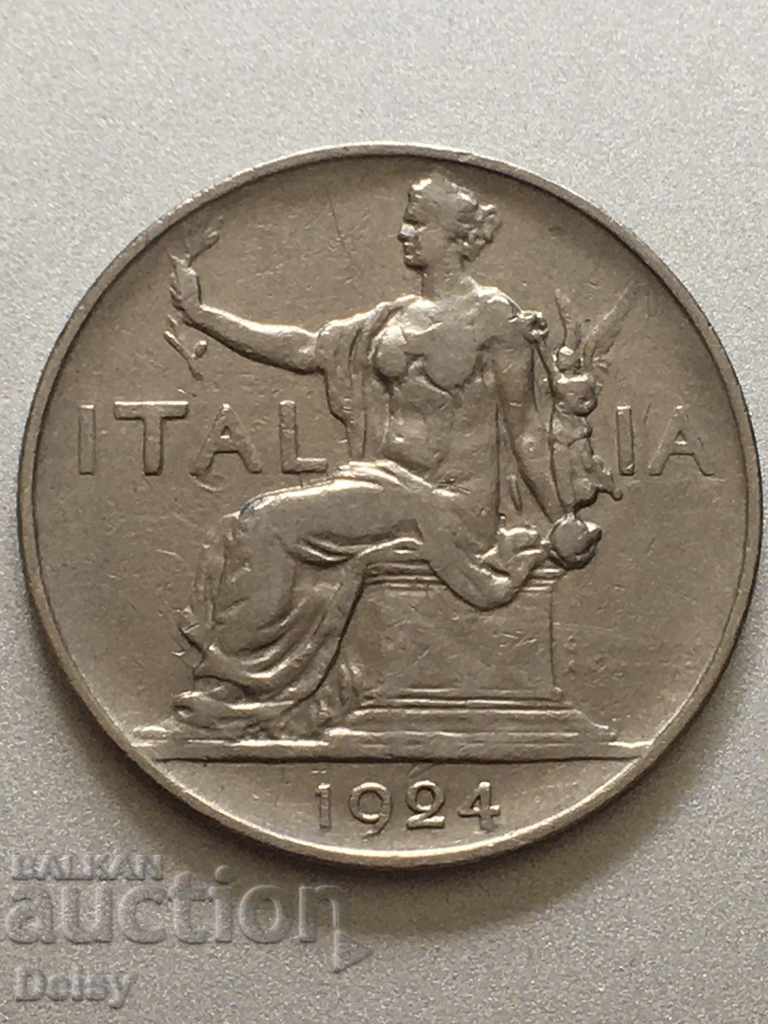 Италия 1 лира 1924г.