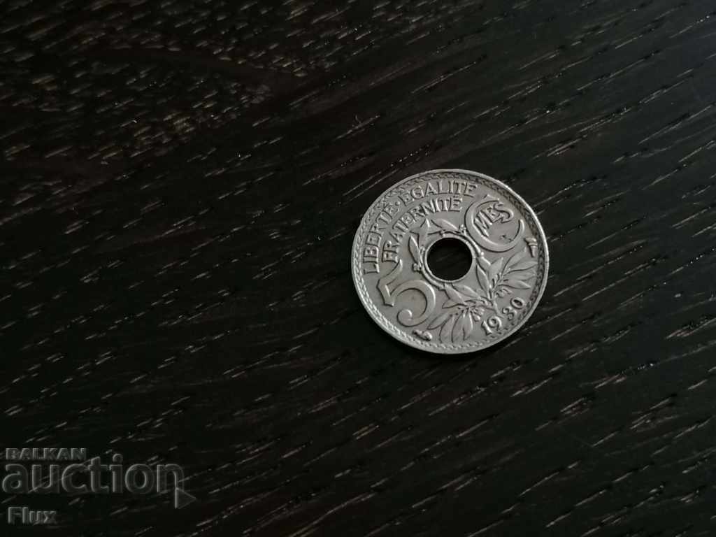 Mонета - Франция - 5 сантима | 1930г.