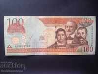 Dominican Rep 100 Pesos 2002 Pick 175 Ref 8535