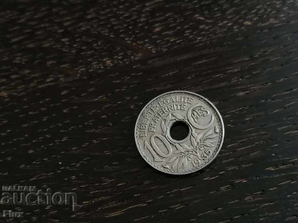 Mонета - Франция - 10 сантима | 1935г.