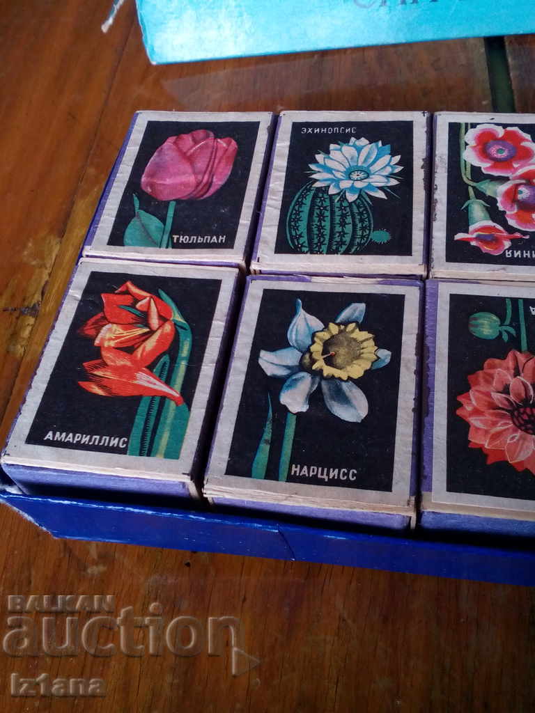 Auction Old Russian match boxes Flowers, match Auction Old Russian match boxes Flowers, match