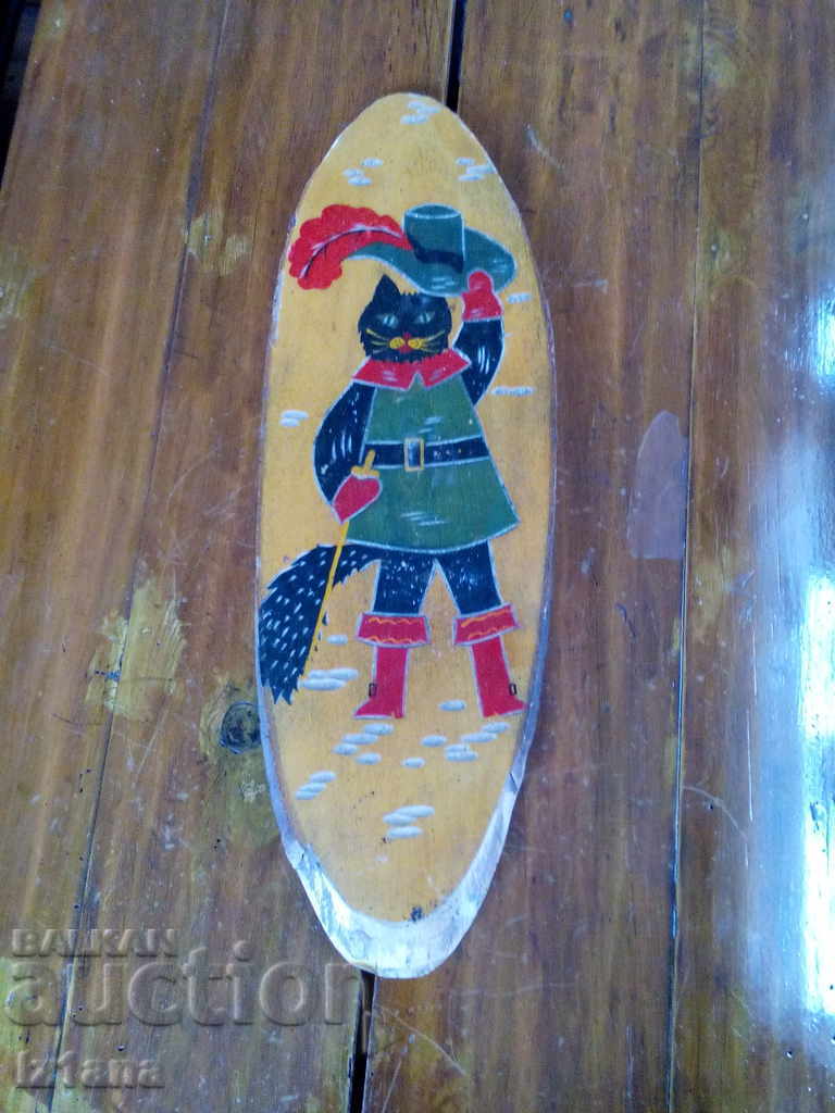 Old wooden decoration, Cat in boots - 6 Old wooden decoration, Cat in boots - 6