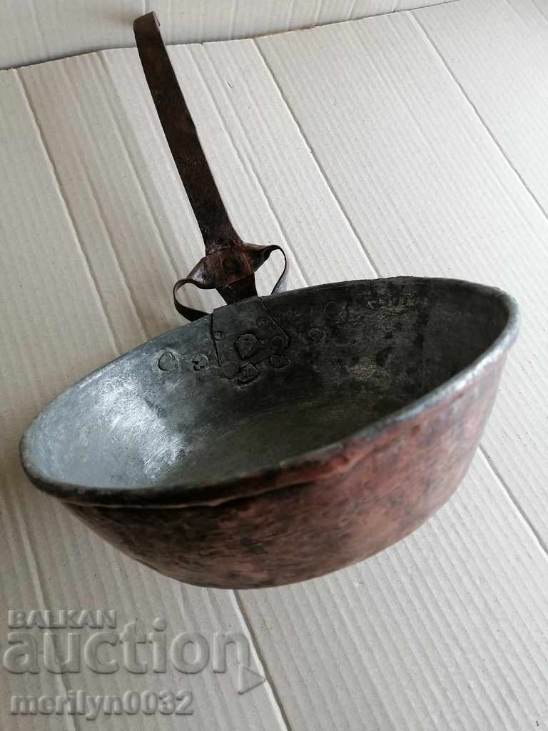 Παλιά κατσαρόλα χαλκού, χαλκού, δίσκος, δοχείο χαλκού - 5 Παλιά κατσαρόλα χαλκού, χαλκού, δίσκος, δοχείο χαλκού - 5