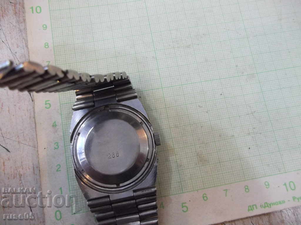 Часовник"SLAVA"автомат с датник мъжки с верижка работещ - 5 Часовник"SLAVA"автомат с датник мъжки с верижка работещ - 5