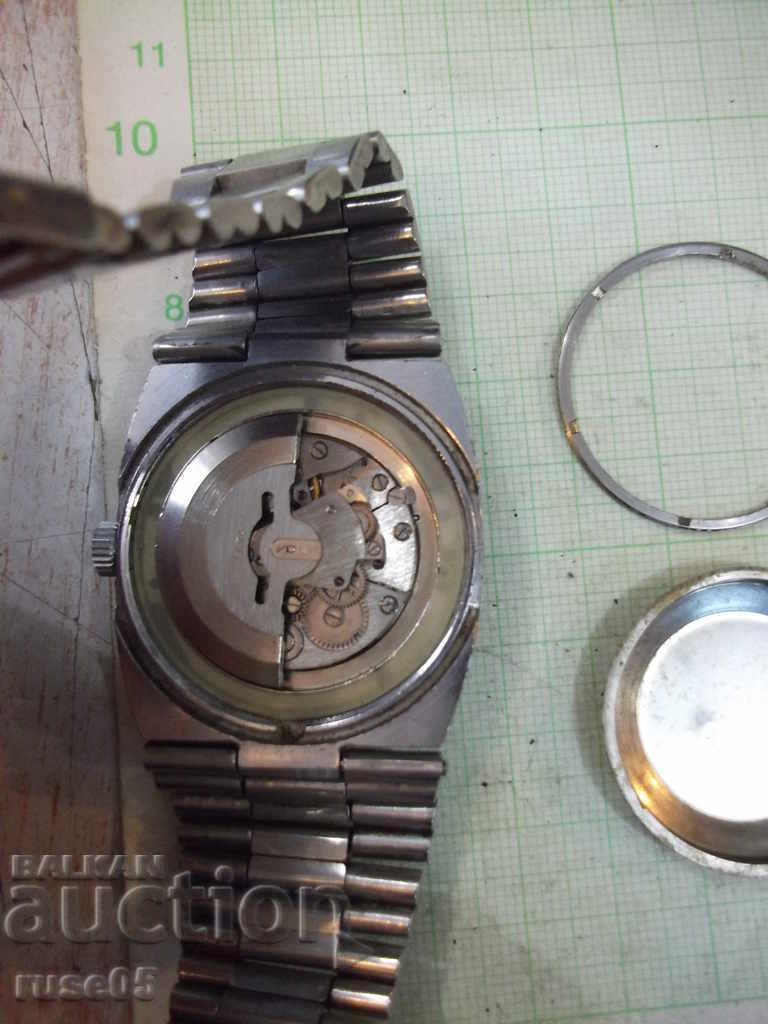 Часовник"SLAVA"автомат с датник мъжки с верижка работещ - 7 Часовник"SLAVA"автомат с датник мъжки с верижка работещ - 7