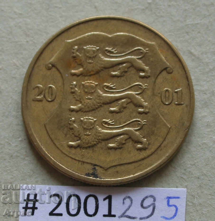 1 крона 2001  Естония с цена € 0.41 | 0.80 лв.