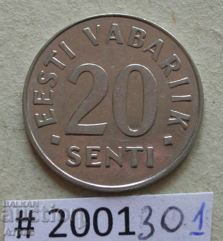 20 de cenți 1997 Estonia