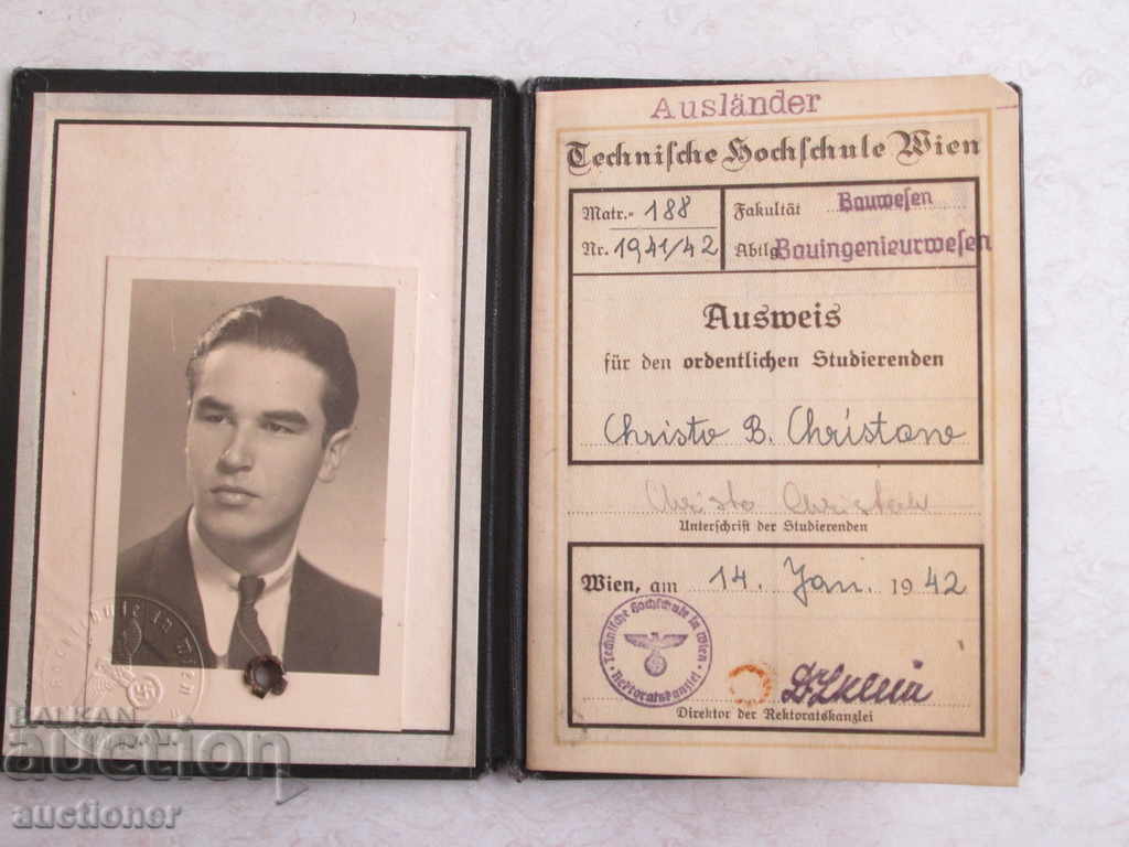 AUSWEIS PASSWORD VIENNA TECHNICAL UNIVERSITY 1942 3 REICH - 7 AUSWEIS PASSWORD VIENNA TECHNICAL UNIVERSITY 1942 3 REICH - 7