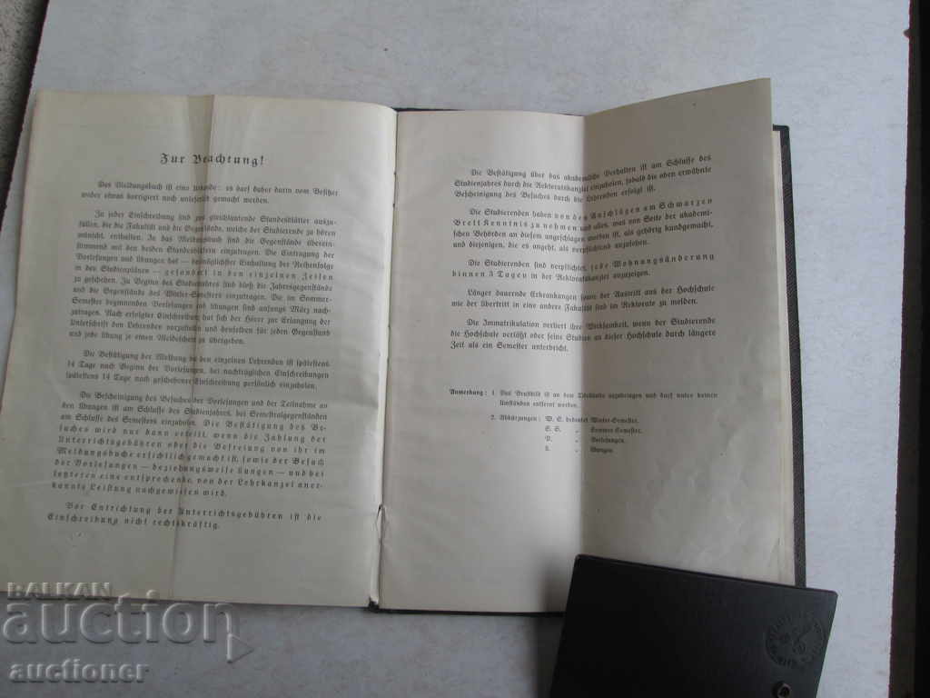 Delivery of MELDUNGSBUCH Student Booklet Graz Austria 3 Reich Delivery of MELDUNGSBUCH Student Booklet Graz Austria 3 Reich