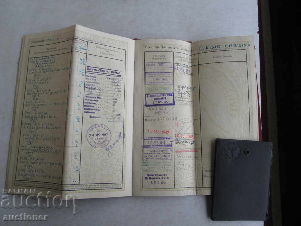 Delivery of MELDEBUCH WIEN student's booklet swastika 3 Reich Austria Delivery of MELDEBUCH WIEN student's booklet swastika 3 Reich Austria